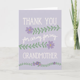 Thank You for Caring for My Grandmother Card
