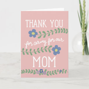 Thank You for Caring for Our Mum Card