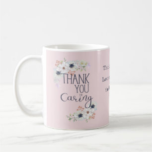 Thank You For Caring Pink Floral Appreciation Coffee Mug