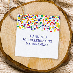 Thank You for Celebrating My Birthday Confetti Favour Tags