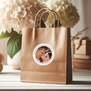 Thank You for Celebrating w Us Photo Favor Sticker