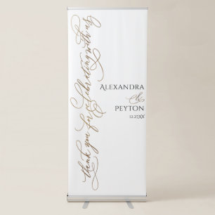 Thank You for Celebrating with Us Bold Typography Retractable Banner