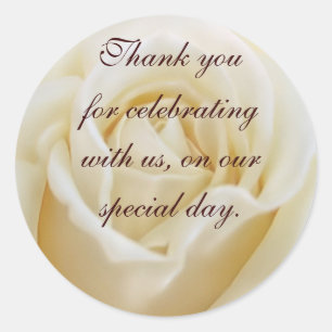 Thank you, for celebrating with us, ... classic round sticker