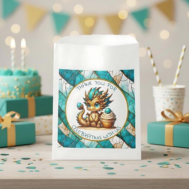 Thank You for Celebrating with Us  Dragon Birthday Favour Bags (Creator Uploaded)