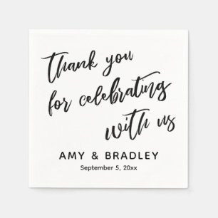 Thank You for Celebrating with Us Handwriting Napkin