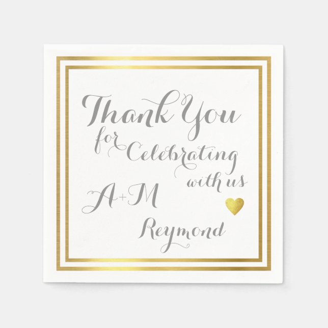 Thank you for celebrating with us napkin (Front)