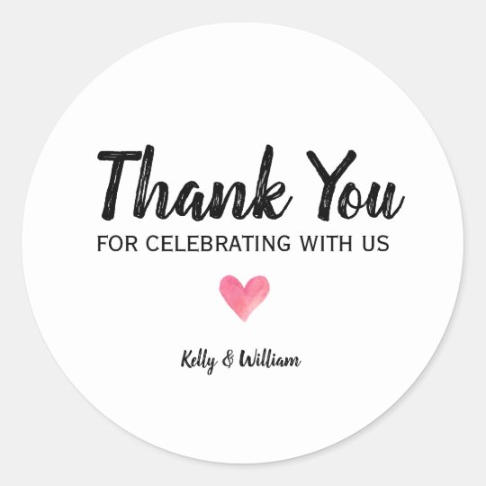 Thank You for Celebrating With Us sticker | Zazzle.co.uk