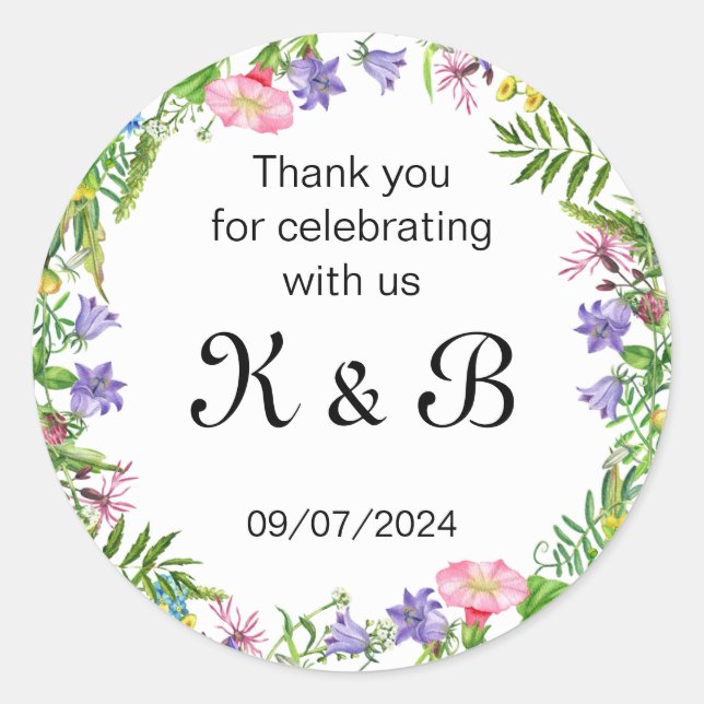 Thank You for Celebrating with Us! | Sticker (Front)