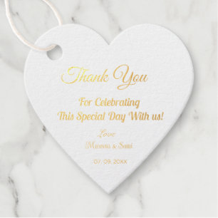 Thank You For Celebrating with us Wedding  Favour Tags