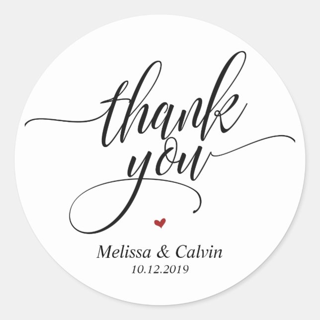Thank you for celebrating with us Wedding Sticker (Front)