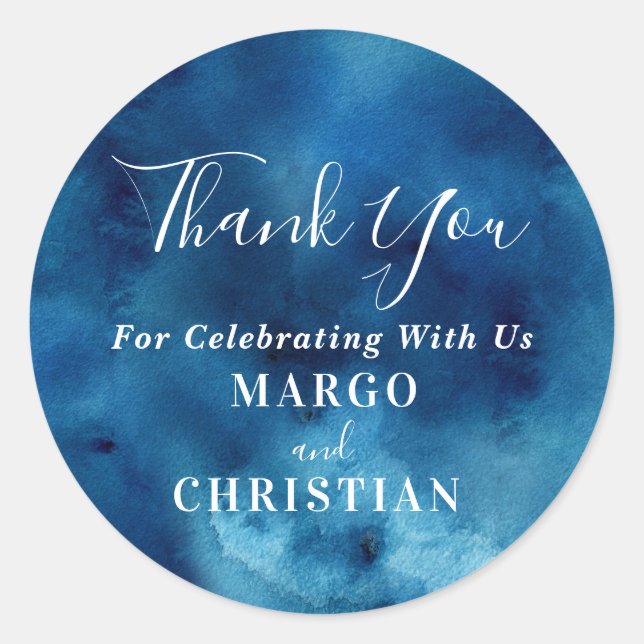 Thank You for Celebrating with Us Wedding Sticker (Front)