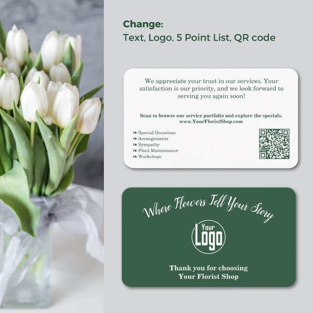 🌺🌿Thank You for Choosing Our Florist Shop  Business Card (Thank You for Choosing Our Florist Shop Business Card)