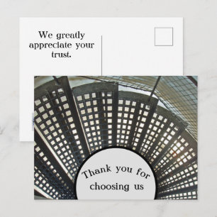 Thank You for Choosing Us Modern Business Postcard
