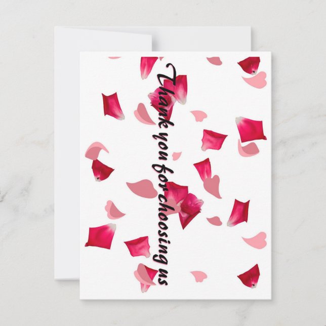 Thank you for choosing us shopping card (Front)