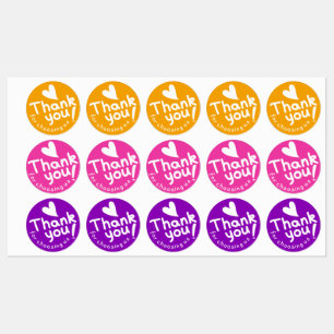 Thank You For Choosing Us Yellow Pink Purple