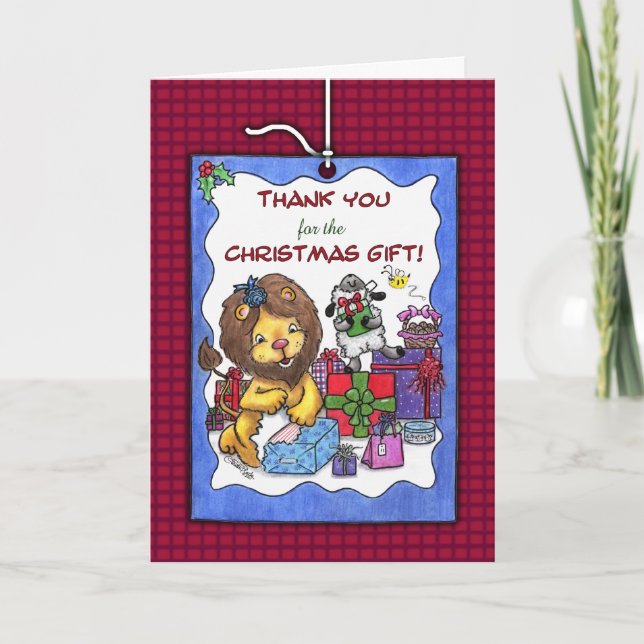 Thank You for Christmas Gift-Lion and Lamb (Front)