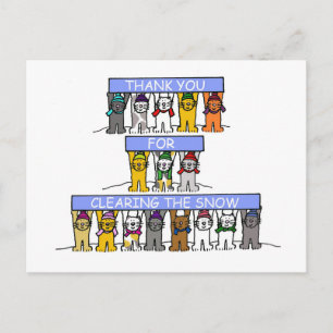 Thank you for Clearing the Snow Postcard