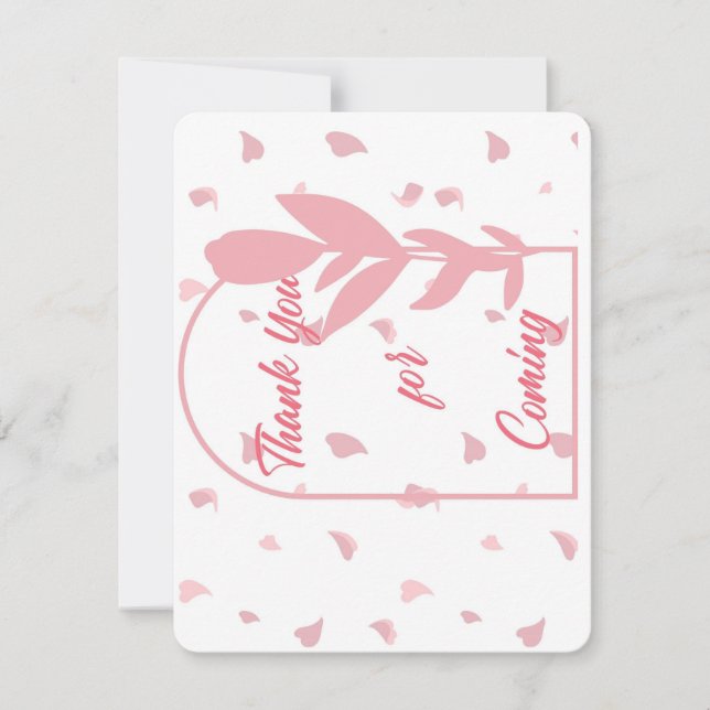 thank you for coming after party flowers card (Front)