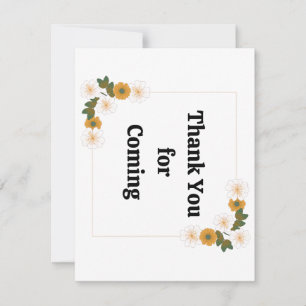 thank you for coming after party weeding card