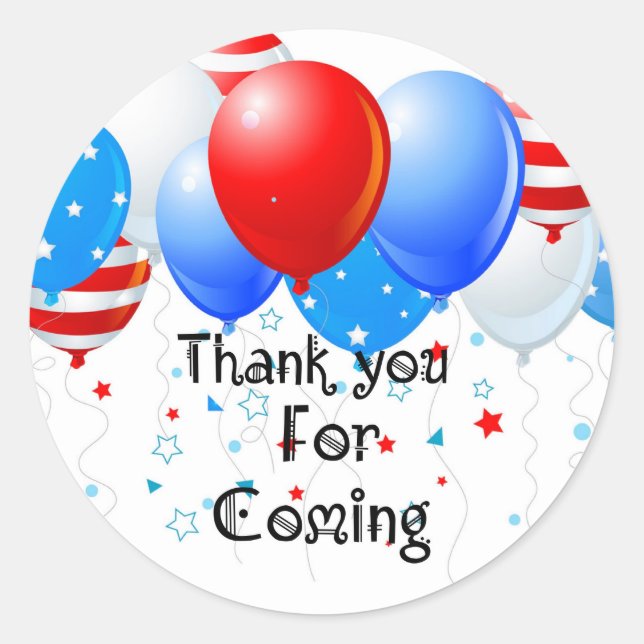 Thank you for coming b.day sticker (Front)