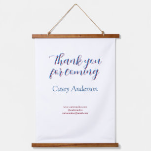 thank you for coming birthday blue pink name websi hanging tapestry