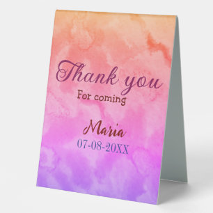Thank you for coming birthday party add name date