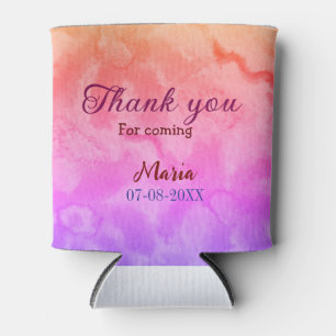 Thank you for coming birthday party add name date can cooler