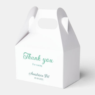 Thank you for coming birthday party add name date favour box