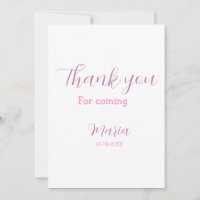 Thank you for coming birthday party add name date