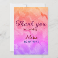 Thank you for coming birthday party add name date