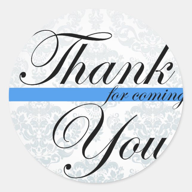 "Thank you for coming" Blue Sticker (Front)