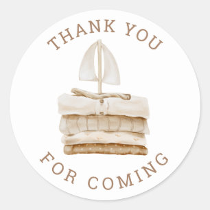 Thank you for coming. Boho cute kids birthday Classic Round Sticker