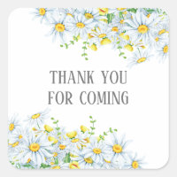 Thank you for coming. Chamomile flower baby shower