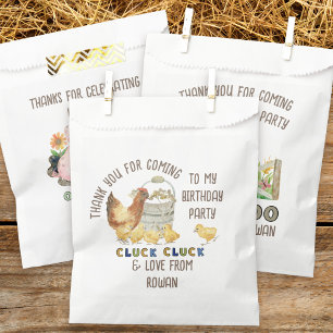 Thank You for Coming Chicken Farm Birthday Favour Bags