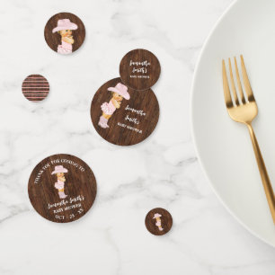 Thank You for Coming Cowgirl Western Baby Shower Confetti