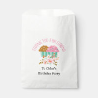 Thank You For Coming Cupcake Floral Birthday