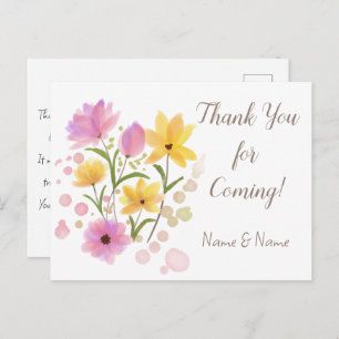 Thank you for Coming Custom Name & Message  Postcard