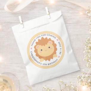Thank You For Coming Cute Lion Kids Birthday Favour Bags