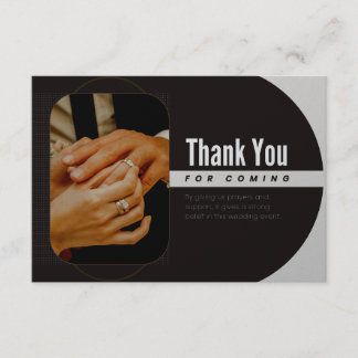Thank you for coming  enclosure card