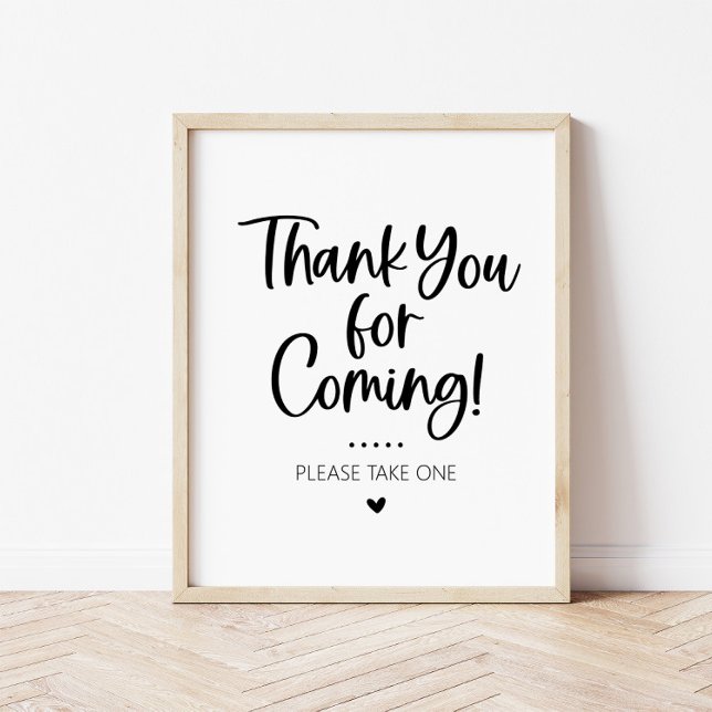 Thank You for Coming Favour Table Sign (Creator Uploaded)