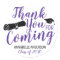 Thank You For Coming Graduation Party Favour Purpl