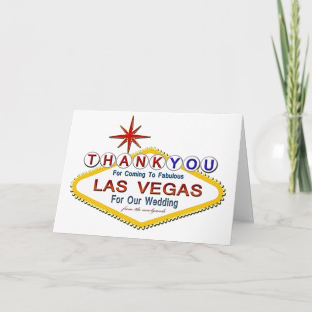 Thank you for coming Las Vegas NewlyWeds Card (Front)