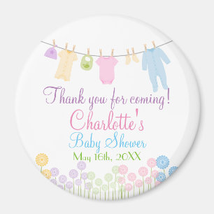 Thank You For Coming! Little Clothes Baby Shower Magnet