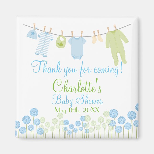 Thank You For Coming! Little Clothes Baby Shower Magnet (Front)