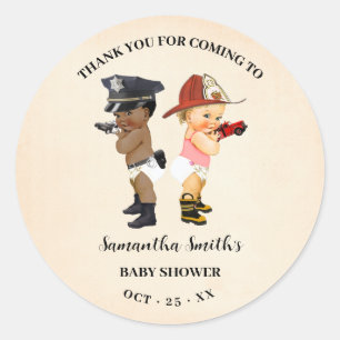Thank You for Coming Little Recruit Baby Shower Classic Round Sticker