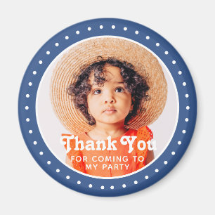 Thank You For Coming Modern Dots Custom Photo Magnet