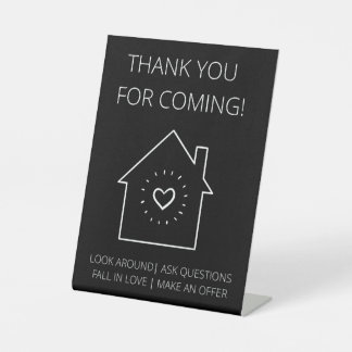 Thank You For Coming Open House Real Estate  Pedestal Sign