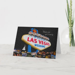 Thank you for coming, Our Las Vegas Wedding Card