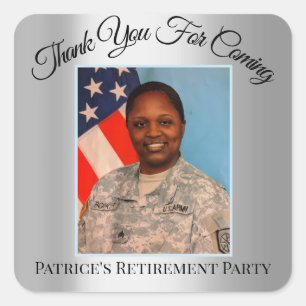 Thank You For Coming Patrice's Retirement Party  Square Sticker