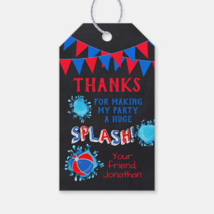 Thank You for Coming Pool Party favour tag